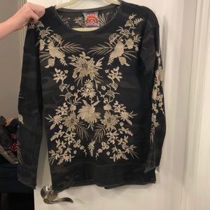 Camo Johnny was embroidered thermal shirt